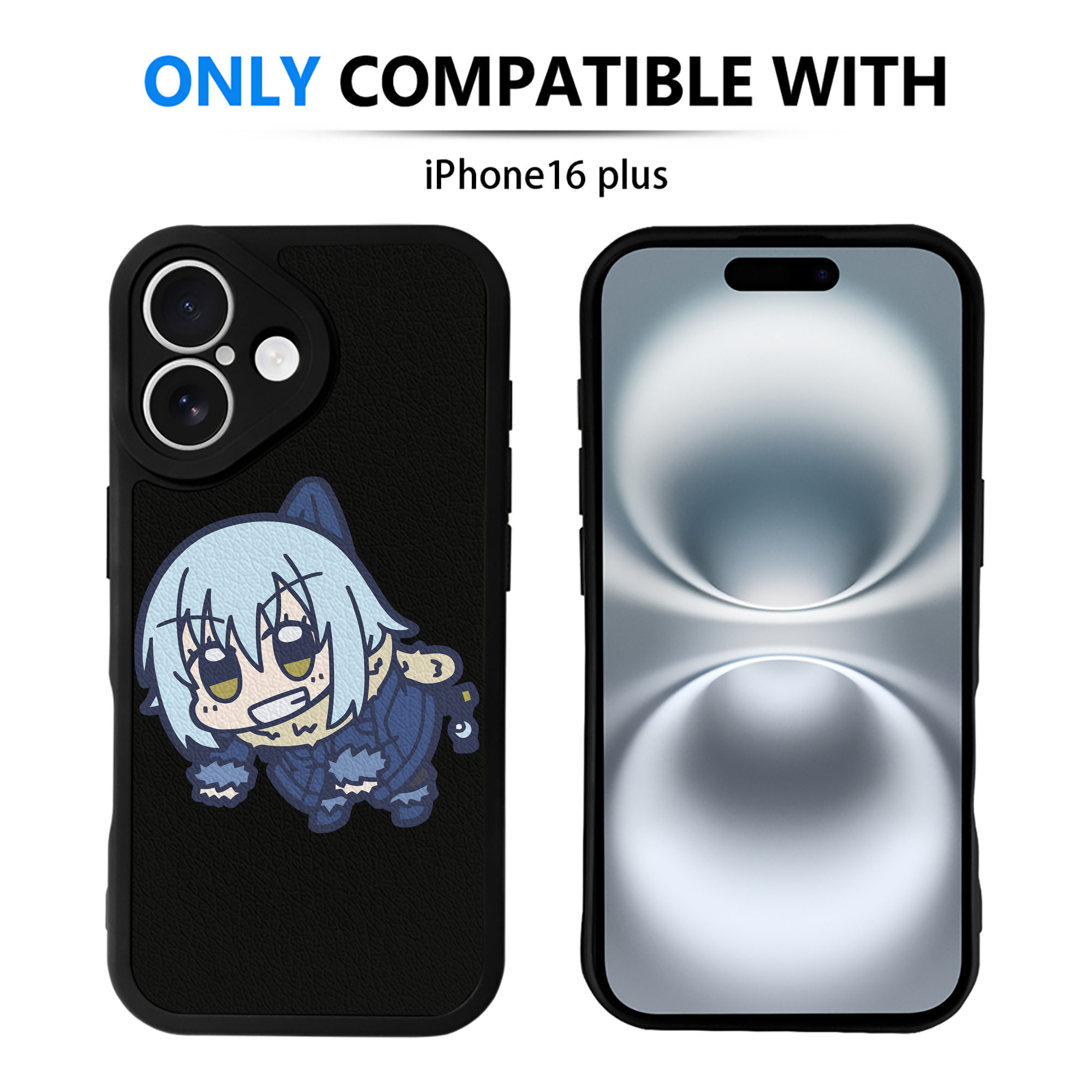 （画像用） 転スラ Regarding Reincarnated to Slime 【iPhone 16シリーズ対応】シリコンスマホケース（レザー調） 材質：シリコン